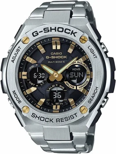 Pre-owned Casio Gst-w110d-1a9jf Watch G-shock G-steel Radio Solar Men's Japan Inport