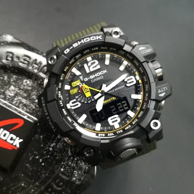 Pre-owned Casio Gwg-1000-1a3 G-shock Mudmaster Solar Triple Sensor Multiband 6 Men's Watch