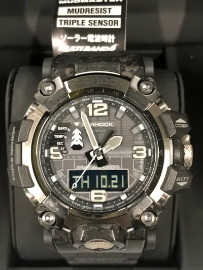 Pre-owned Casio Gwg-2000-1a1jf [g-shock Carbon Mudmaster Wave Solar Triple Sensor]