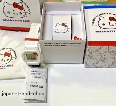 Pre-owned Casio Hello Kitty  Baby-g Watch 50th Anniversary Limited Bgd-565kt-7jr Japan
