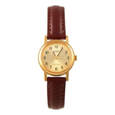 Casio Influencer Analog Leather Strap Watch 'brown Gold'