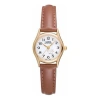 Casio Influencer Analog Leather Strap Watch 'brown White Gold'