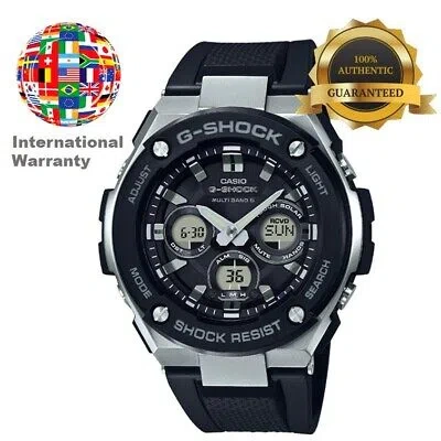 Pre-owned Casio International Warranty Gst-w300-1ajf G-shcok G-steel Radio Solar Men's Watch