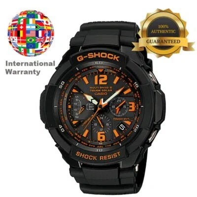 Pre-owned Casio International Warranty Gw-3000b-1ajf G-shock Sky Cockpit Multiband6 Men's Watch