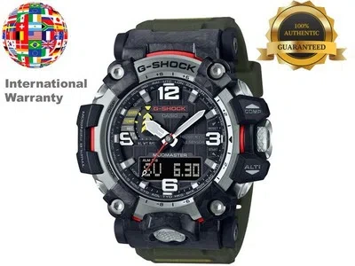 Pre-owned Casio International Warranty Gwg-2000-1a3jf Mudmaster Radio Wave Solar Triple Sensor