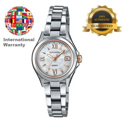 Pre-owned Casio International Warranty Ocw-70pj-7a2jf Oceanus 3 Radio Wave Lady's Watch]