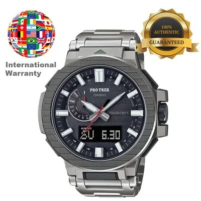 Pre-owned Casio International Warranty Prx-8001yt-7jf Protrek Multiband 6 Tough Solar Watch
