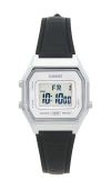 Casio La680 Series Leather Watch In Black
