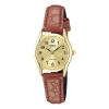 Casio Ladies Enticer Quartz Red Red Strap Red Analog In Gold