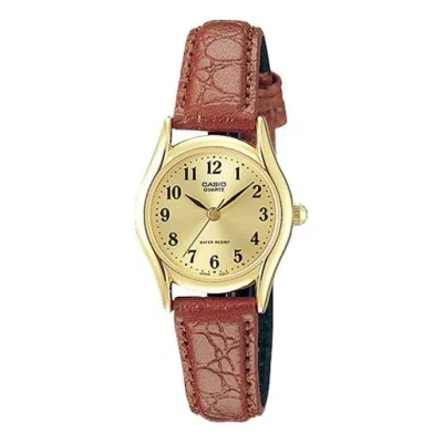 Casio Ladies Enticer Quartz Red Red Strap Red Analog In Gold