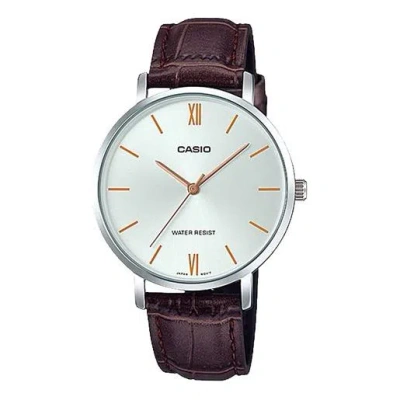 Casio Ladies Quartz Dark-purple Brown Analog In Burgundy