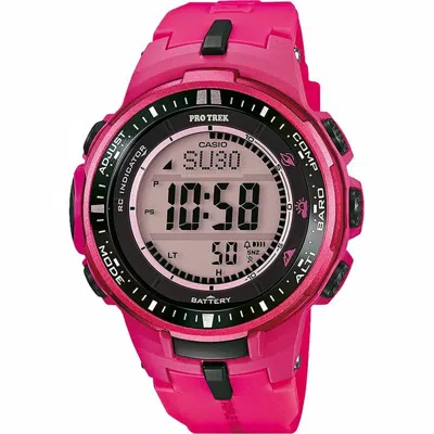 Casio Ladies' Watch  Protrek ( 45 Mm) Gbby2 In Pink