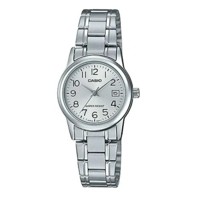 Casio Large Series Minimalistic Silver Analog In Brown