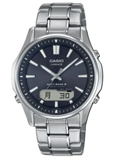 Pre-owned Casio Lcw-m100tse-1aer Wave Ceptor Mens Watch 40mm 5atm