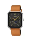 Casio Leather 44.5mm Watch In Brown