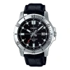 Casio Leather Band Waterproof Business Style Men Mens Black Analog