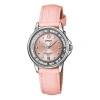 Casio Leather Belt Waterproof Pink Analog In Purple