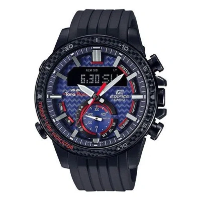 Casio Limited Edition Edifice Mens Blue Analog/digital Combo In Black