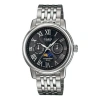 Casio Lineage Analog Watch 'silver Metallic Black' In Gray