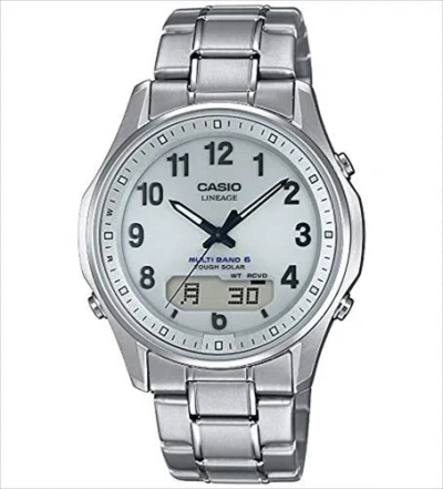 Pre-owned Casio Lineage Lcw-m100tse-7ajf Tough Solar Atomic Titanium Lcw-m100tse-7ajf