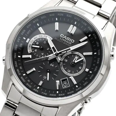 Pre-owned Casio Lineage Liw-m610tse-1ajf Titanium Radio Solar Chronograph Watch 41.6mm