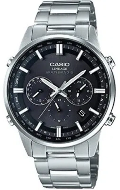 Pre-owned Casio Lineage Liw-m700d-1ajf Black Dial Tough Solar Atomic Radio Watch Men Watch