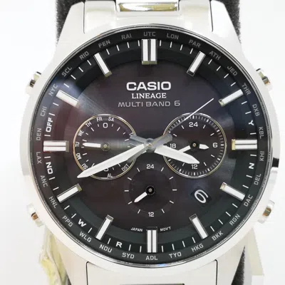 Pre-owned Casio Lineage Liw-m700d-1ajf Black Multiband 6 Solar Men's Watch In Box
