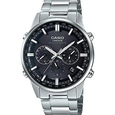 Pre-owned Casio Lineage Liw-m700d-1ajf Men's Watch Black Dial Tough Solar Atomic Radio
