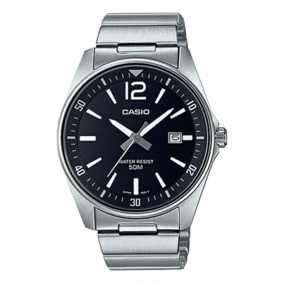 Casio Male Dress Japan / South Korea Fashion Quartz Silver Analog In Metallic