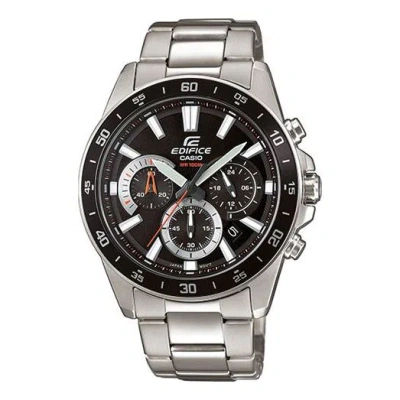 Casio Male Edifice Japan / South Korea Fashion Mens Black Analog In Metallic