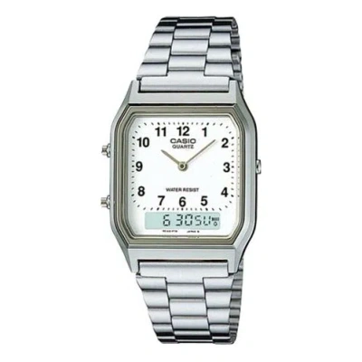 Casio Male Youth Japan / South Korea Fashion Mens White Analog/digital Combo In Gray