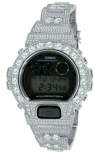 Pre-owned Casio Men's 2 Tone Yellow Gold Solitaire Custom Authentic  G-shock Dw- 6900 Watch