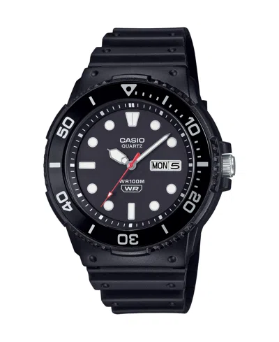 Casio Men's Analog Black Resin Watch 44.6mm In Pink