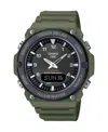 Casio Men's Analog Green Resin Watch, 52.5mm In Green