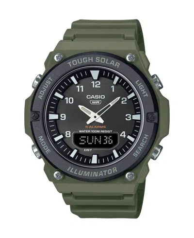 Casio Men's Analog Green Resin Watch, 52.5mm