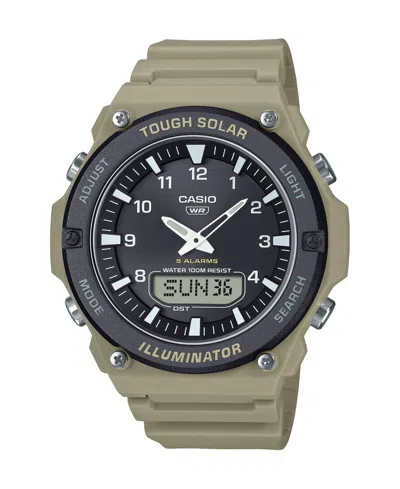 Casio Men's Analog Tan Resin Watch, 52.5mm In Brown