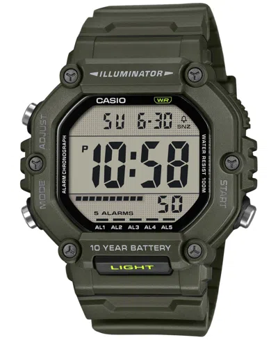 Casio Men's Analog-digital Plastic Watch, 49.7mm In Black