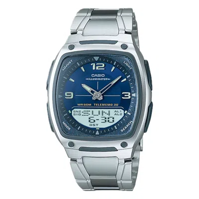 Casio Men's Analog-digital Sport Watch With Blue Dial - Aw-81d-2av