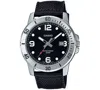 Casio Men's Three-hand Black Resin Watch 45mm, Mtpvd01-1ev In Black