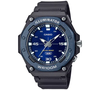 Casio Men's Blue Resin Strap Watch 48mm In Black