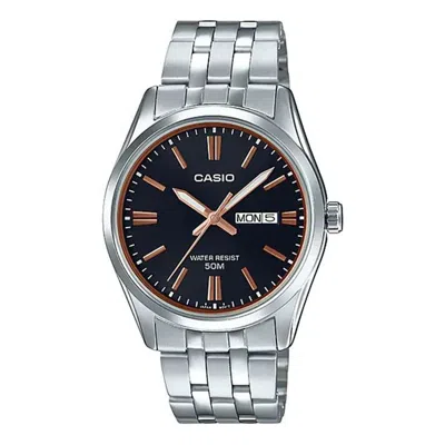 Casio Men's  50m Waterproof Quartz 44.3*38*9.7mm Stainless Steel Strap Black Mens