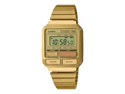 Pre-owned Casio Men's  Analog A120weg9a Watch In Stainless Steel In Silver