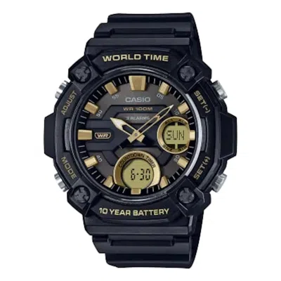 Pre-owned Casio Men's  Analog Digital Aeq120w9a Watch In Resin