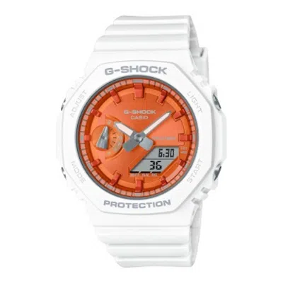 Pre-owned Casio Men's  Analog Digital Gmas2100ws7a Watch In Resin In Brown