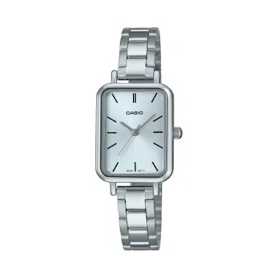 Pre-owned Casio Men's  Analog Ltpv009d2e Watch In Stainless Steel