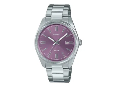 Pre-owned Casio Men's  Analog Mtp1302pd6a Watch In Stainless Steel