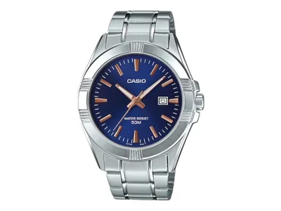 Pre-owned Casio Men's  Analog Mtp1308d2a Watch In Stainless Steel In Silver