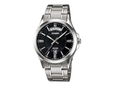 Pre-owned Casio Men's  Analog Mtp1381d1a Watch In Stainless Steel In Silver