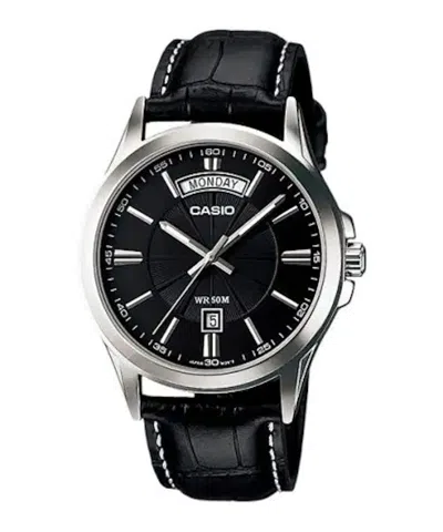 Pre-owned Casio Men's  Analog Mtp1381l1a Watch In Stainless Steel