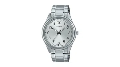Pre-owned Casio Men's  Analog Mtpv005d7b4 Watch In Stainless Steel In Silver